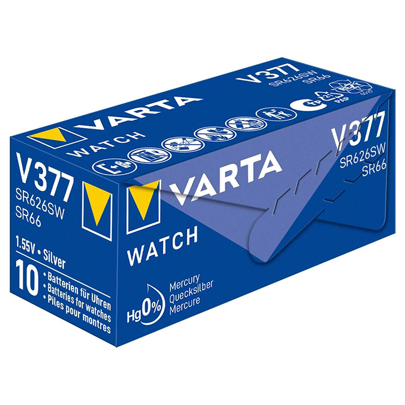 Baterie Varta V377 AG4 LR66 SR626 pentru ceas, 1.55V, blister 1 buc