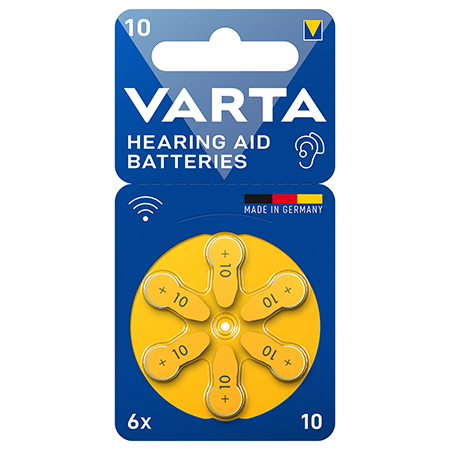 Baterii auditive Varta 10 zinc-aer, blister 6 buc pentru aparat auditiv