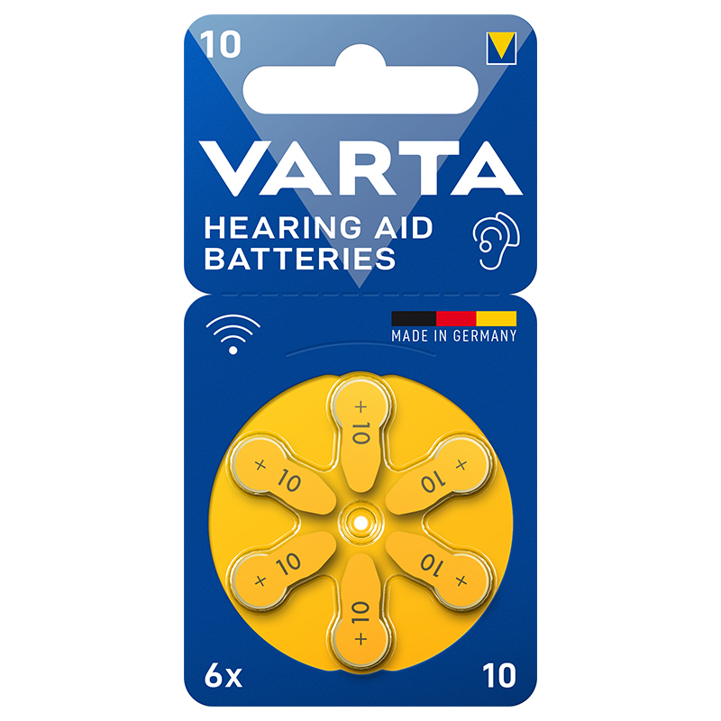 Baterii auditive Varta 10 zinc-aer, blister 6 buc pentru aparat auditiv