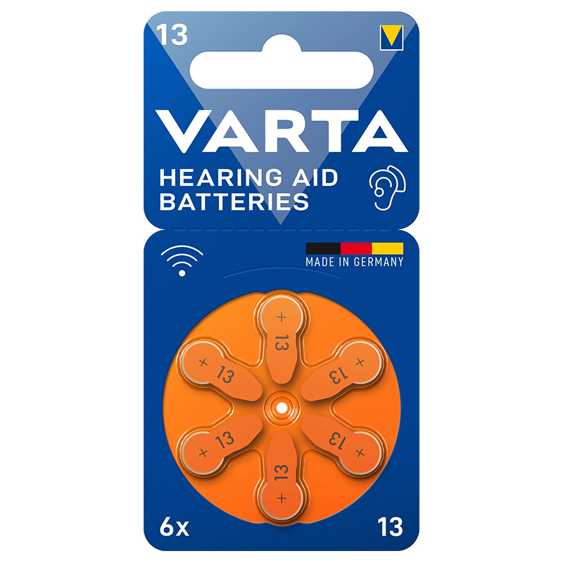 Baterii auditive Varta 13 zinc-aer, blister 6 buc, pentru aparat auditiv