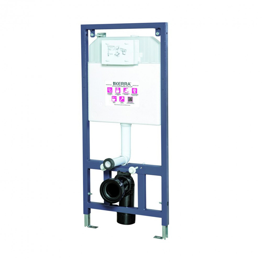 Set WC suspendat Kerra Rossa cu rezervor încastrat și buton cromat