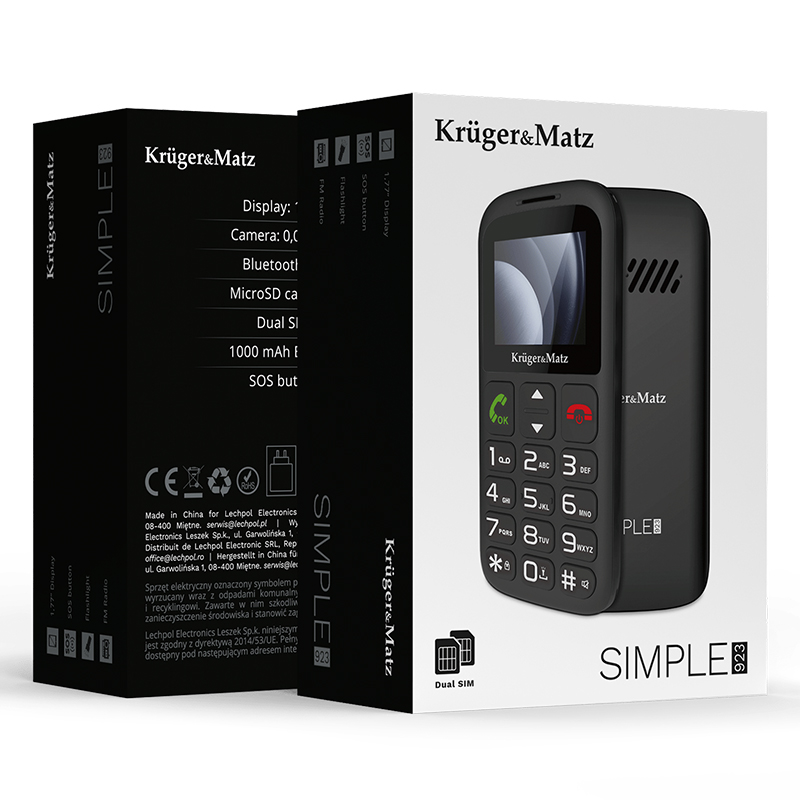 TELEFON GSM SENIORI BUTON SOS KRUGER&MATZ