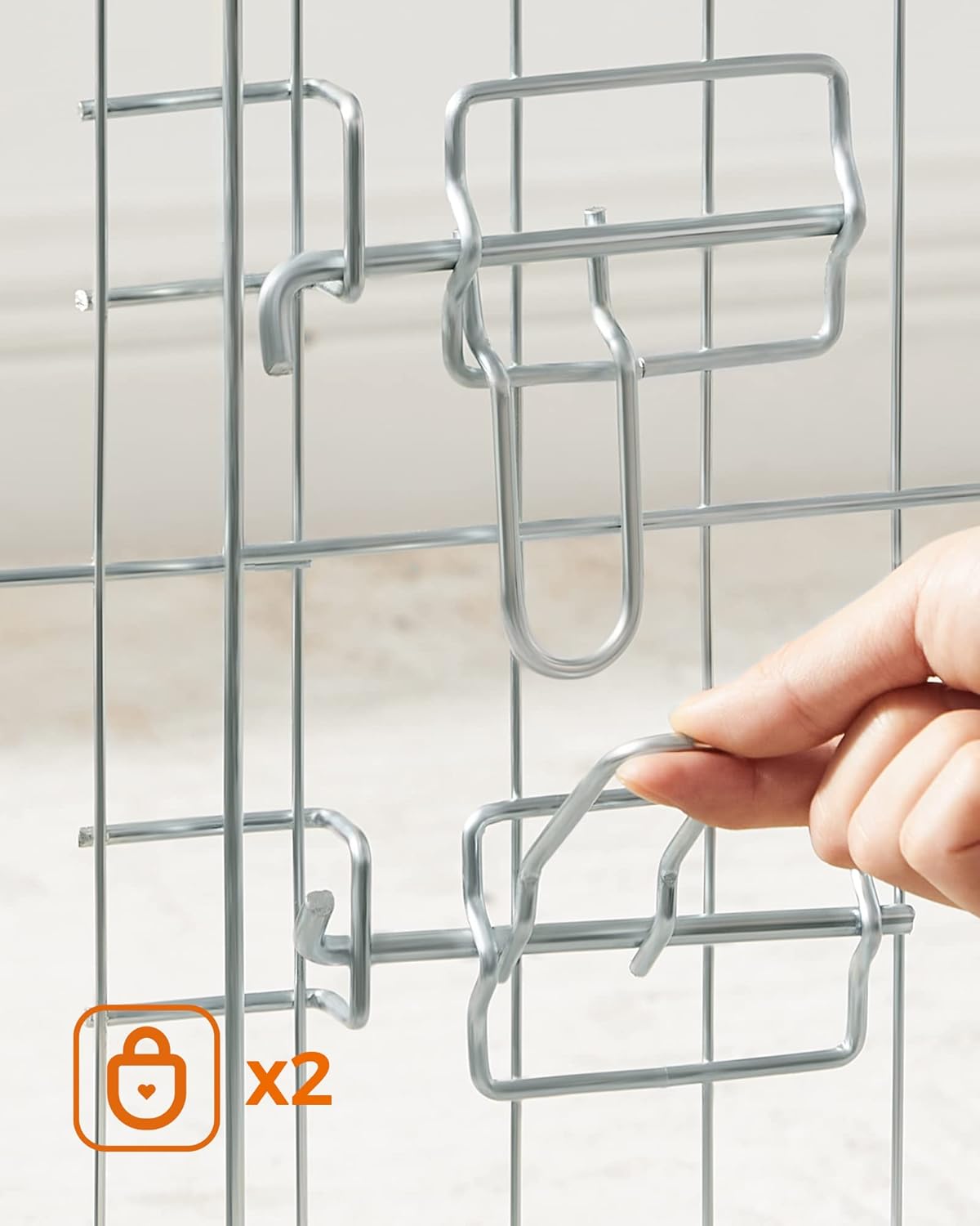 FEANDREA Tarc pliabil din otel pentru animale 8 panouri, modular patrat sau octogon, 159x159x61 cm, argintiu