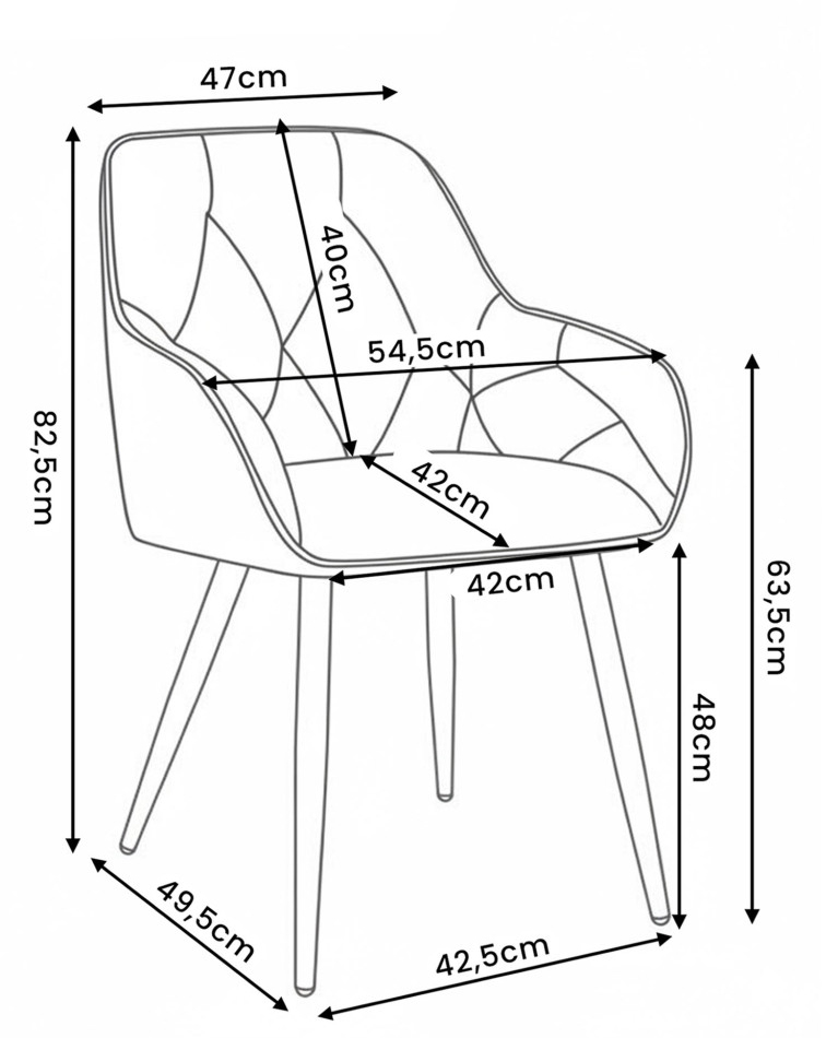 Set 6 scaune tapitate Diamant, velur verde smarald, picioare metalice negre