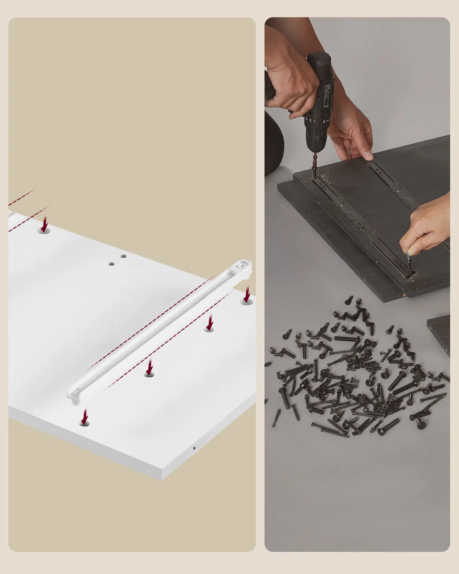 Dulap de baie VASAGLE cu priza USB, sertare, usa si rafturi reglabile, alb