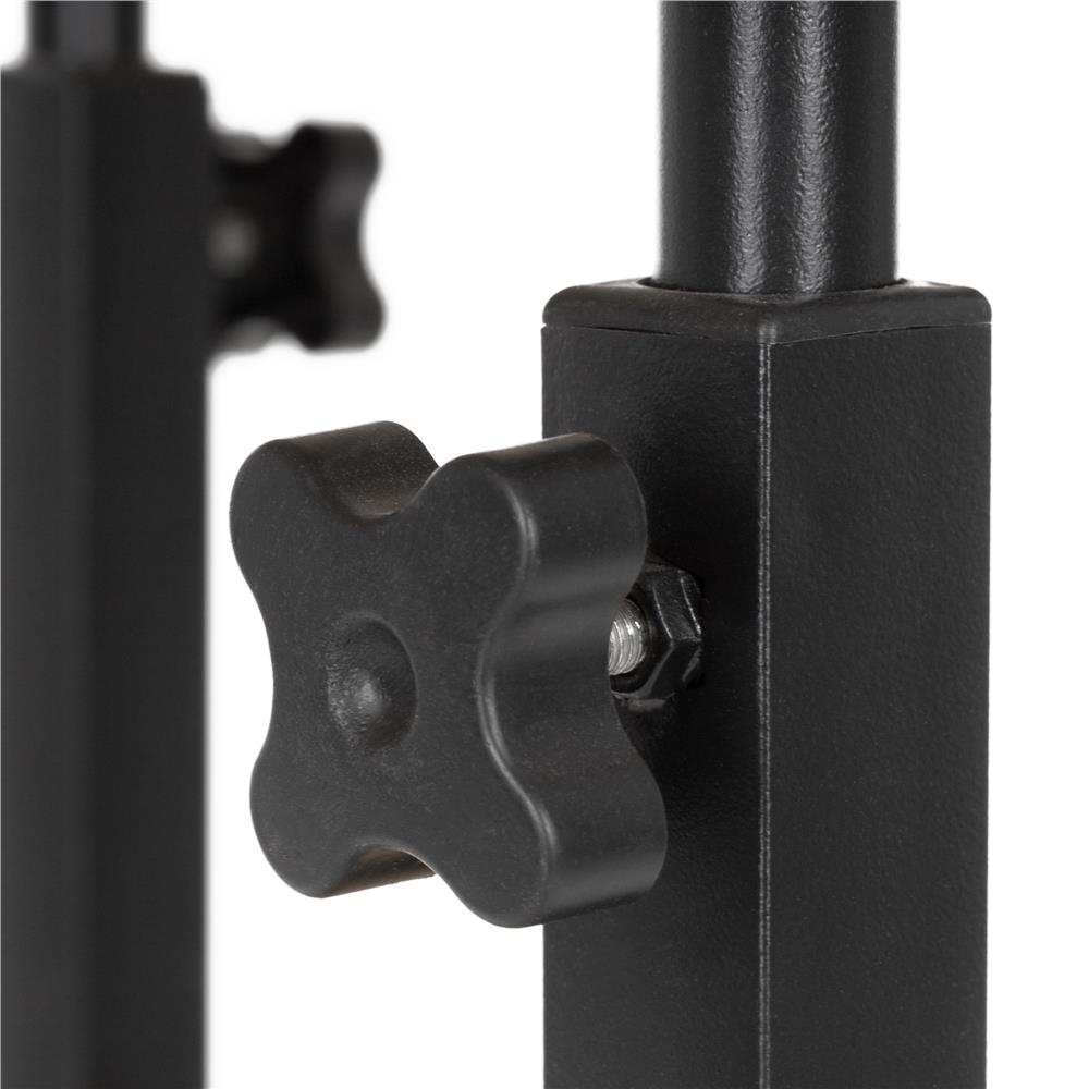 Birou reglabil pe inaltime cu rafturi si roti, 80x40 cm, maro natur