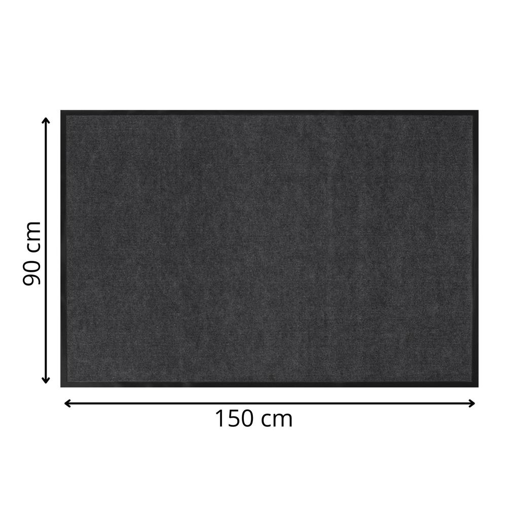 Covoraș de intrare absorbant antimurdărie, PVC antiderapant, 90x150 cm, gri