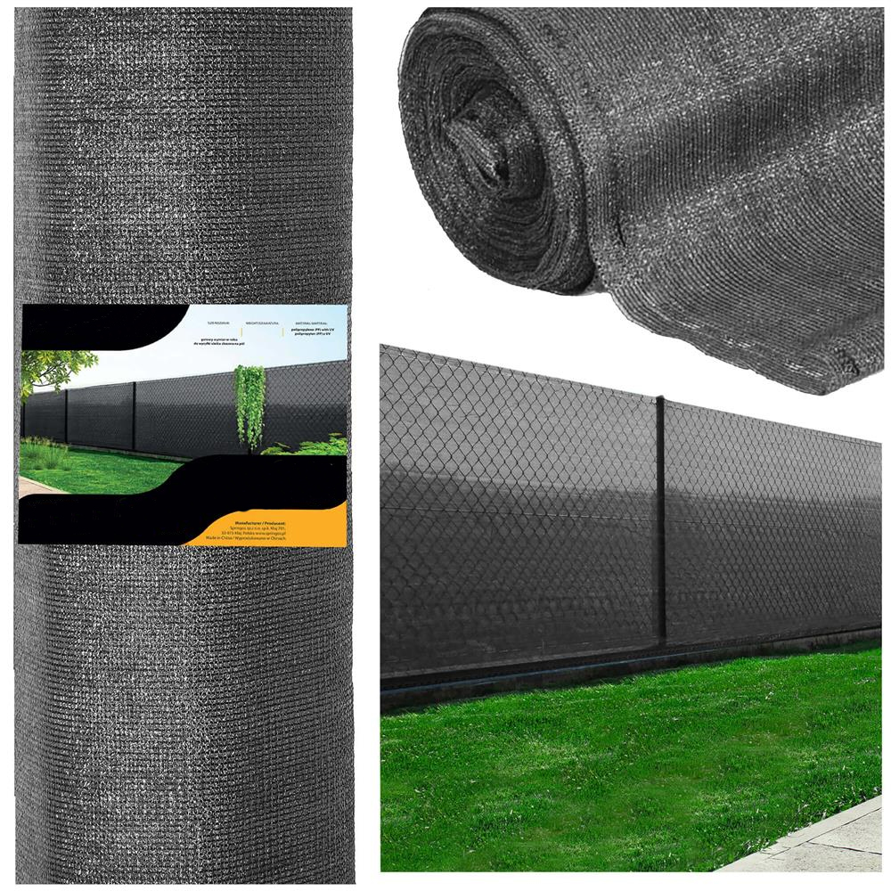 Plasa de umbrire si intimitate pentru gard 1,5 x 25 m, 90%, gri deschis