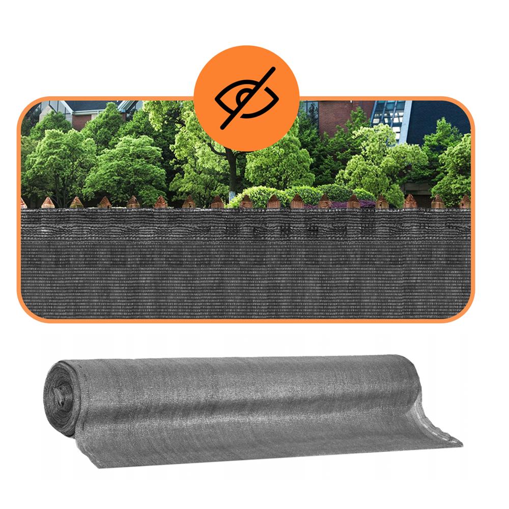 Plasa de umbrire si intimitate pentru gard 1,5 x 25 m, 90%, gri deschis