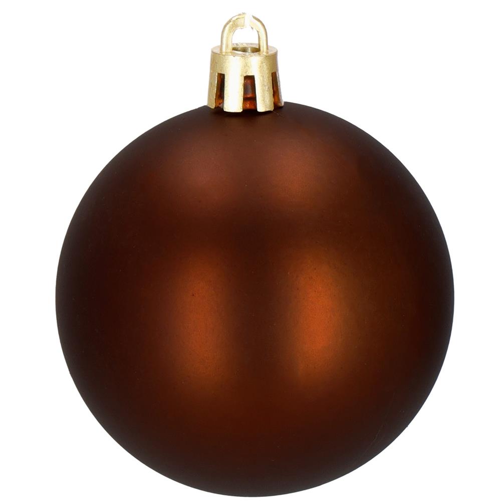 Set globuri pentru brad cu stea varf, 101 piese, maro si rose gold