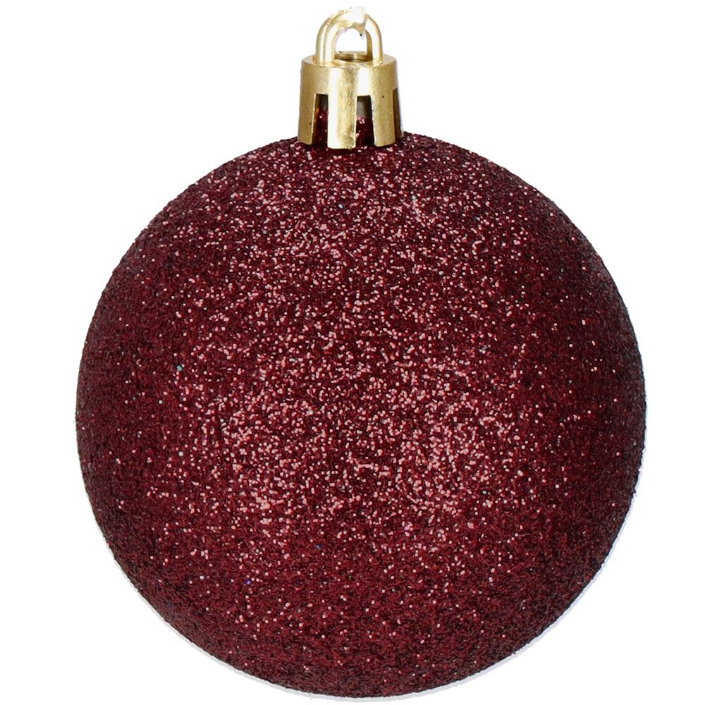 Set globuri pentru brad cu stea varf, 101 piese, maro si rose gold