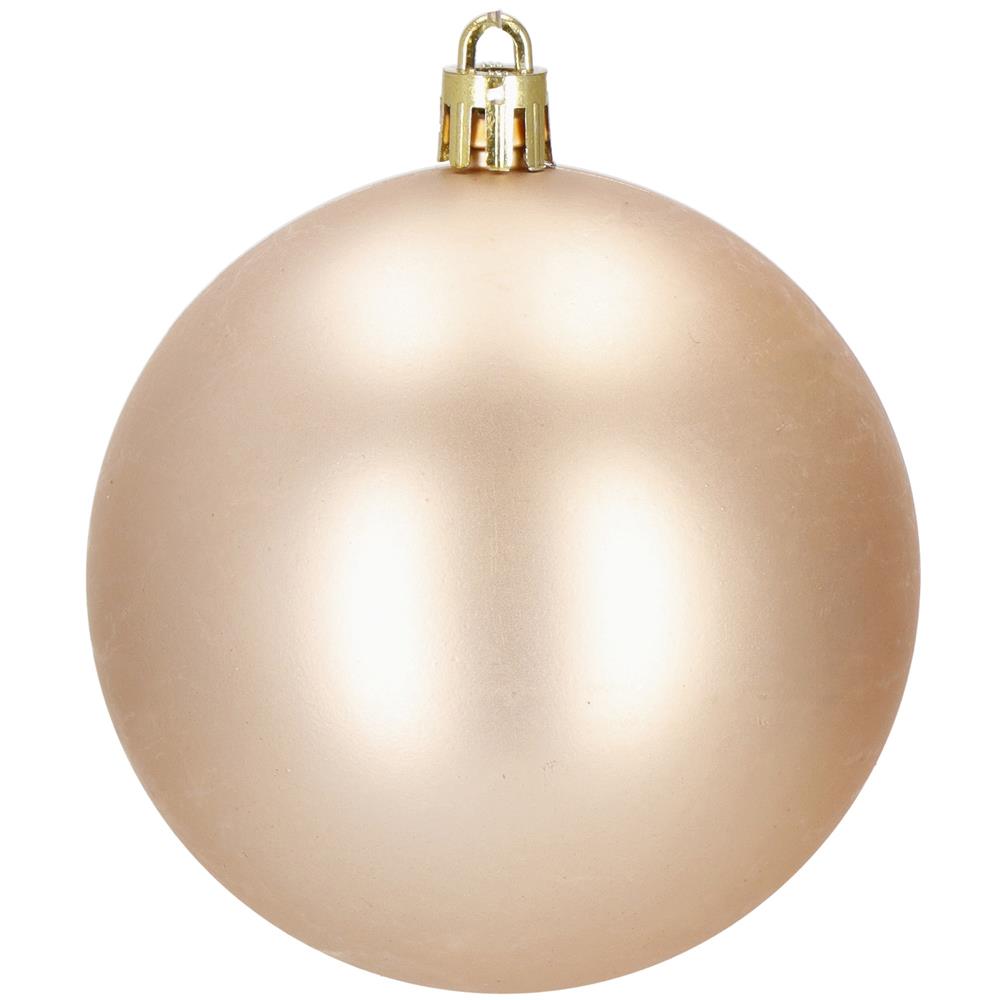 Set globuri pentru brad cu stea varf, 101 piese, maro si rose gold