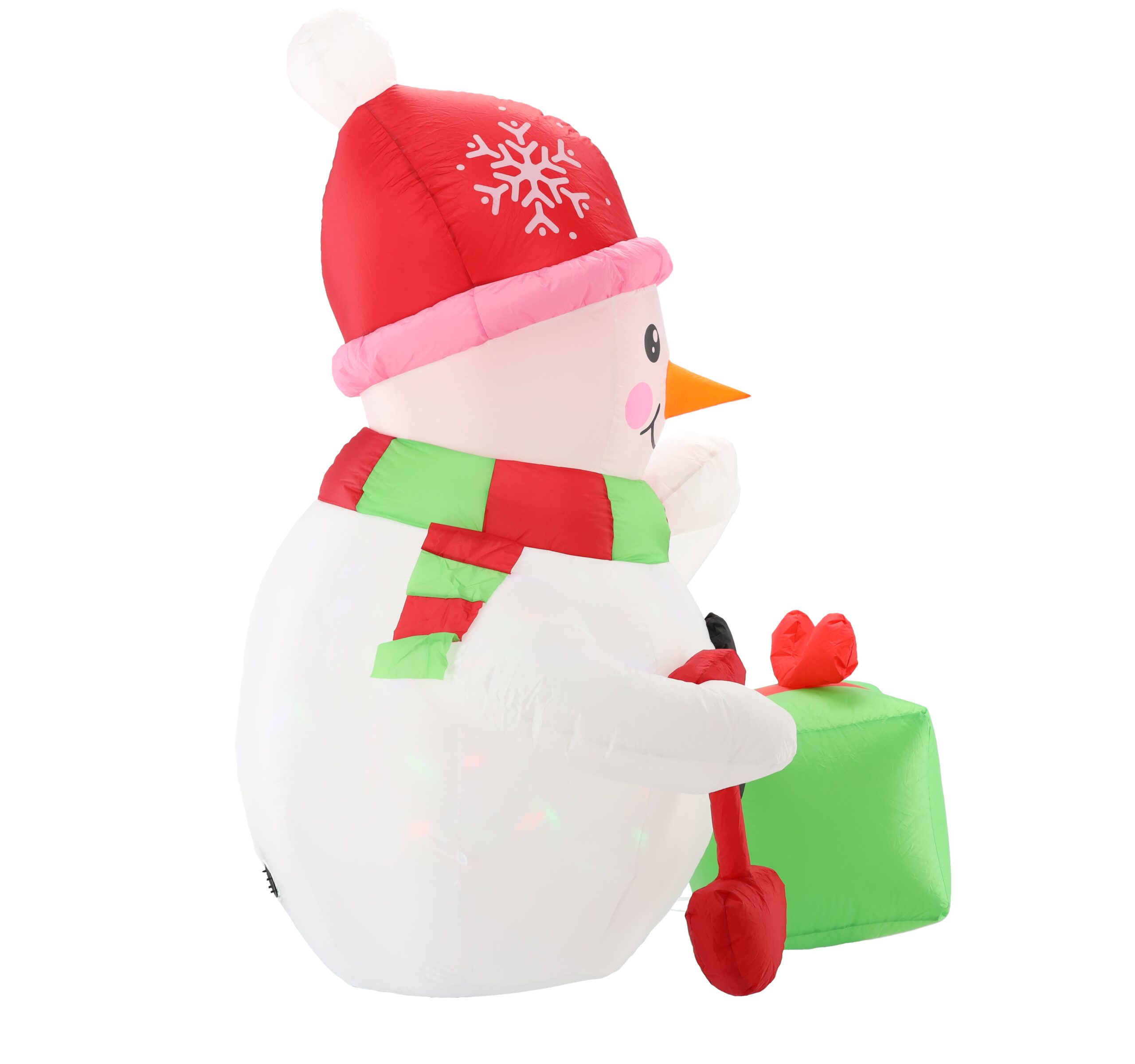 Om de zapada gonflabil pentru exterior, cu iluminare LED, 180 cm, compresor integrat, alb