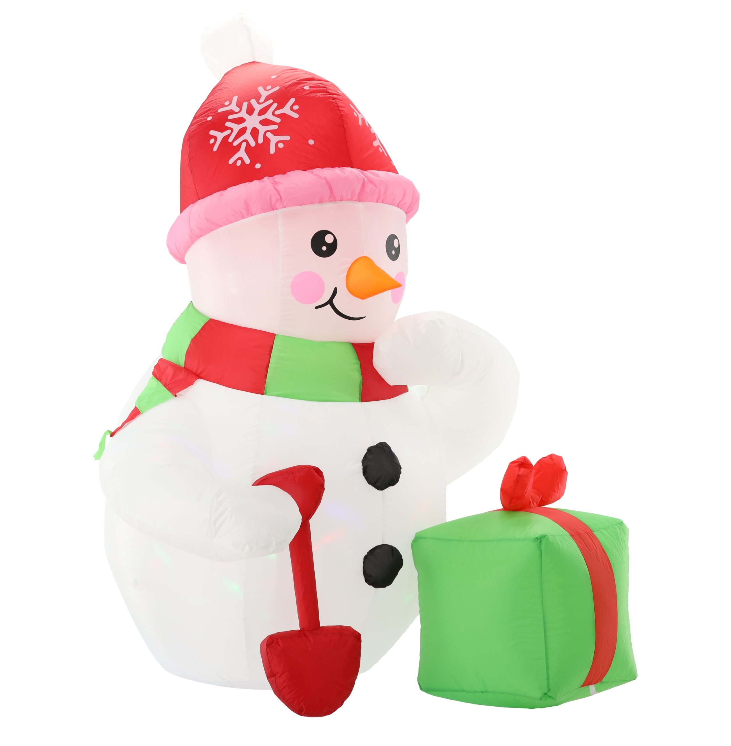 Om de zapada gonflabil pentru exterior, cu iluminare LED, 180 cm, compresor integrat, alb