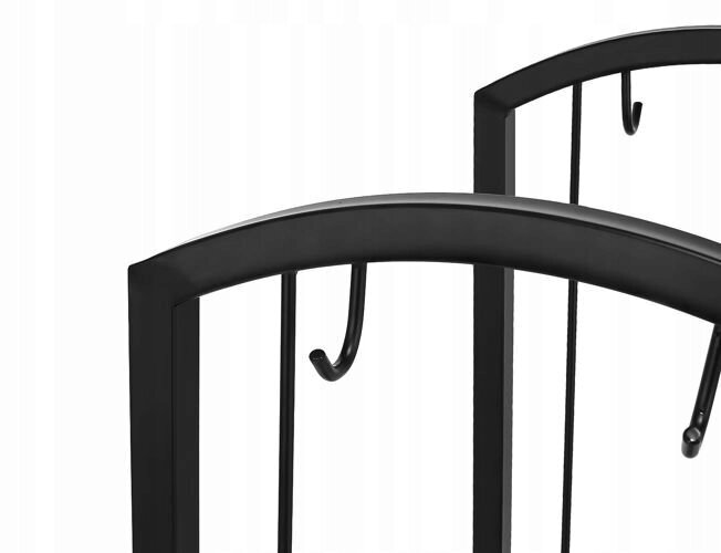 Suport metalic pentru lemne de foc cu 4 accesorii, negru, 74x40x30 cm