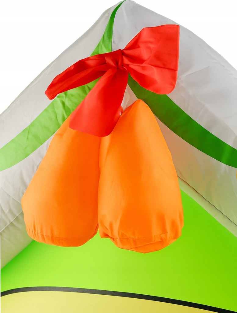 Decoratiune exterior gonflabila de Craciun cu Mos Craciun si casuta, iluminare LED, compresor integrat, 150 cm