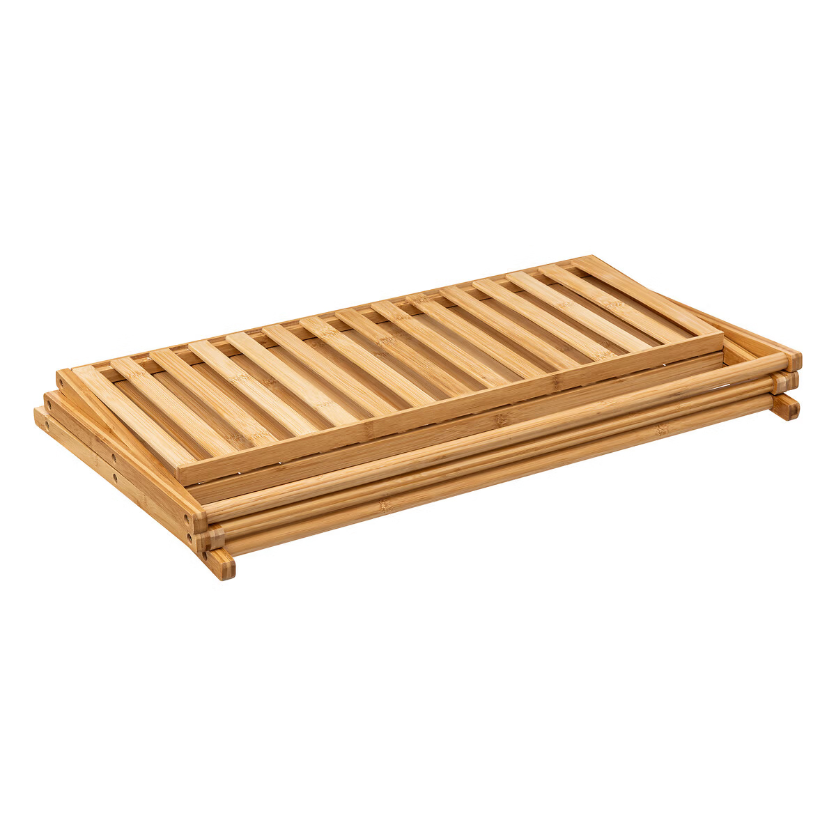 Etajera pentru pantofi pliabila din bambus, 9 perechi, 70,5x28,5x52,5 cm