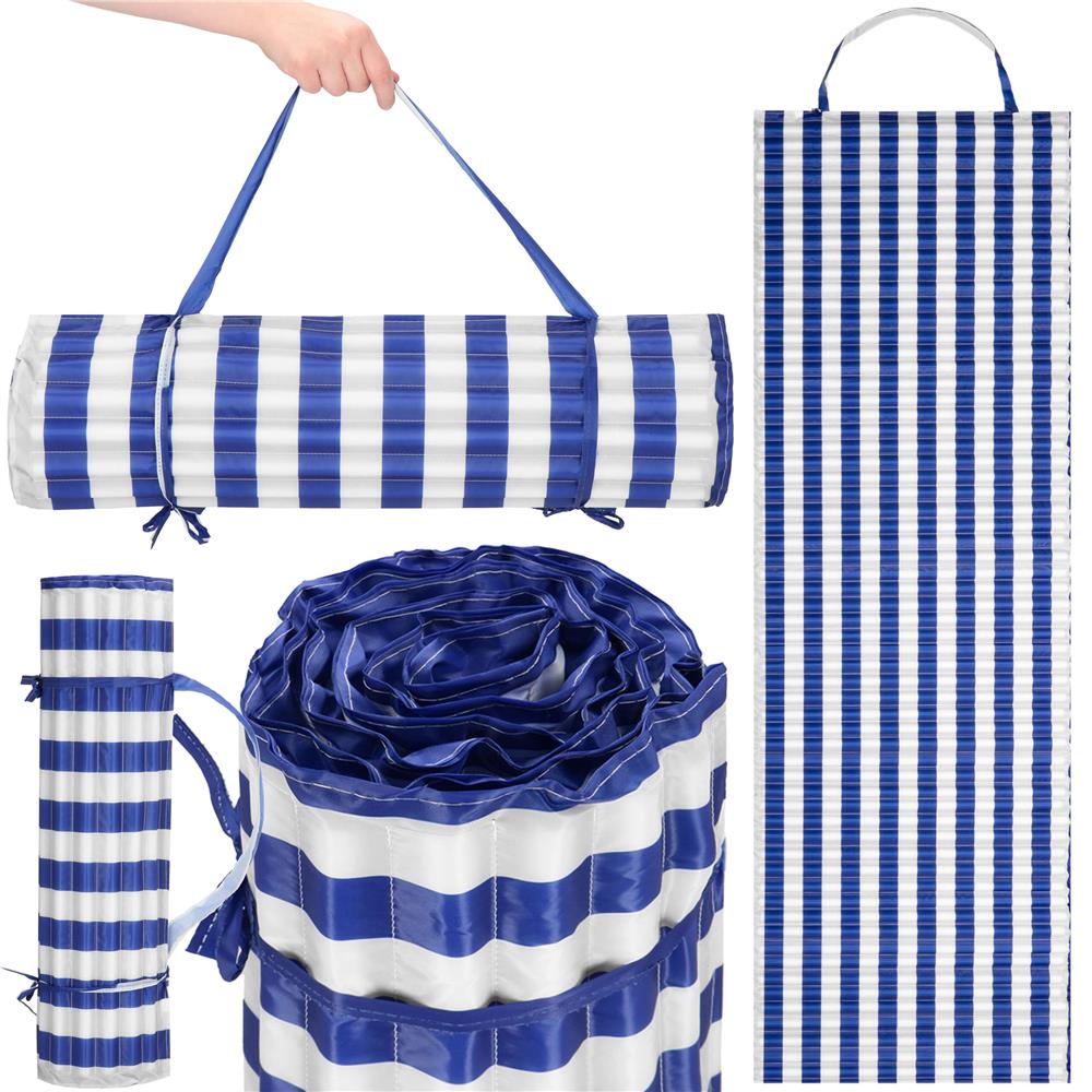 Saltea de plaja pliabila din spuma EPE, cu maner, 180x60 cm, albastra