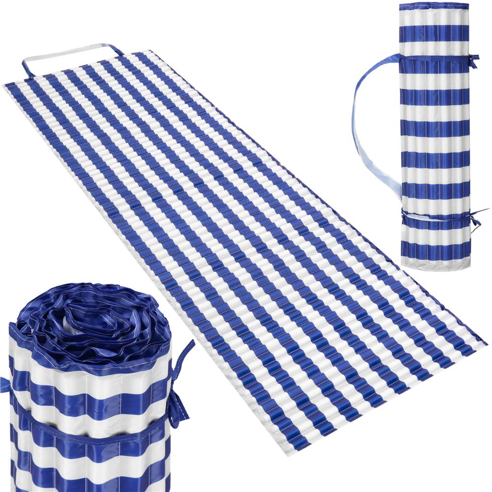 Saltea de plaja pliabila din spuma EPE, cu maner, 180x60 cm, albastra