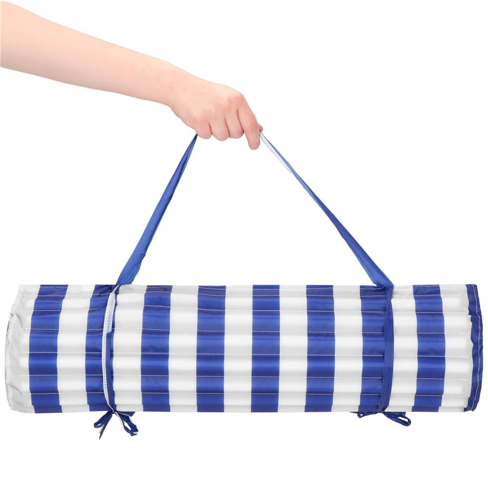 Saltea de plaja pliabila din spuma EPE, cu maner, 180x60 cm, albastra