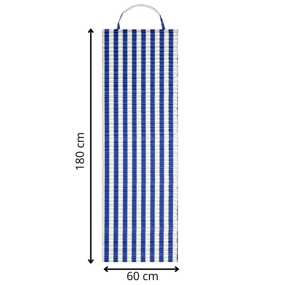 Saltea de plaja pliabila din spuma EPE, cu maner, 180x60 cm, albastra