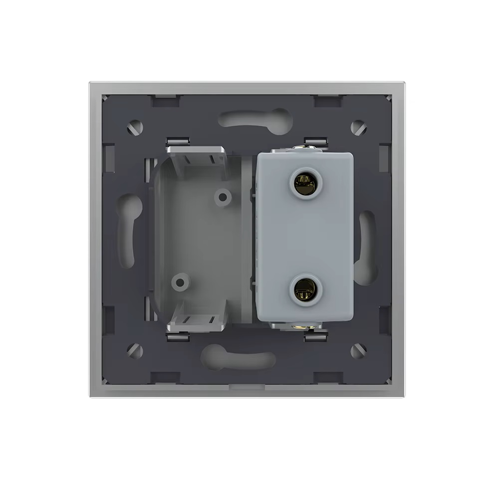 Priza USB-A + USB-C cu Rama Din Sticla si Tasta Falsa LIVOLO SmartElectro IntelligentHouse