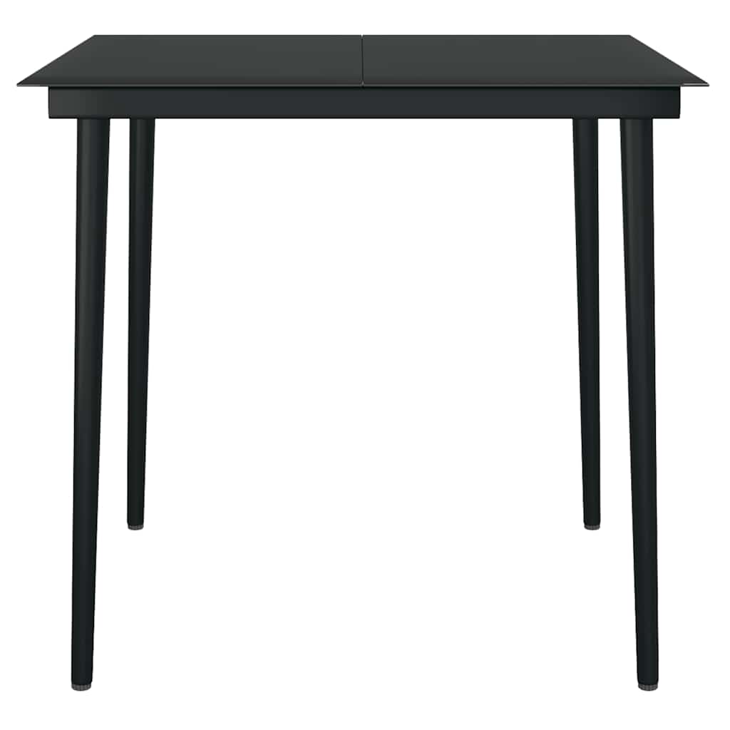 Set de masă pentru grădină, 3 piese, gri, poliratan sticlă GartenMobel Dekor