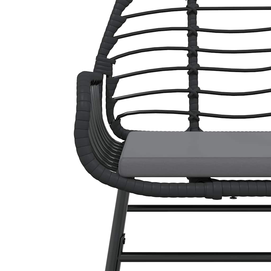 Set de sufragerie de grădină 9 piese neagră sticlă polirattan GartenMobel Dekor