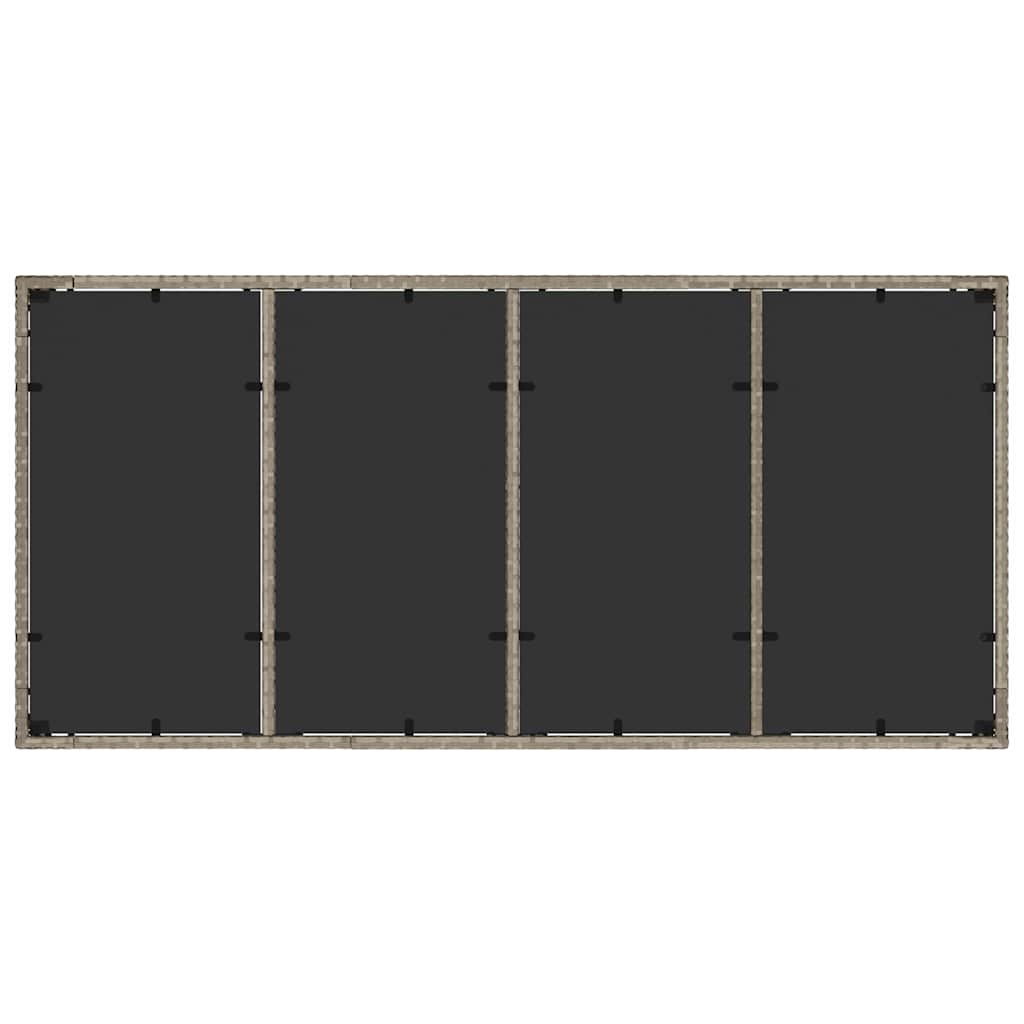 Set de masă pentru grădină 7 pcs Gri deschis poliratan GartenMobel Dekor