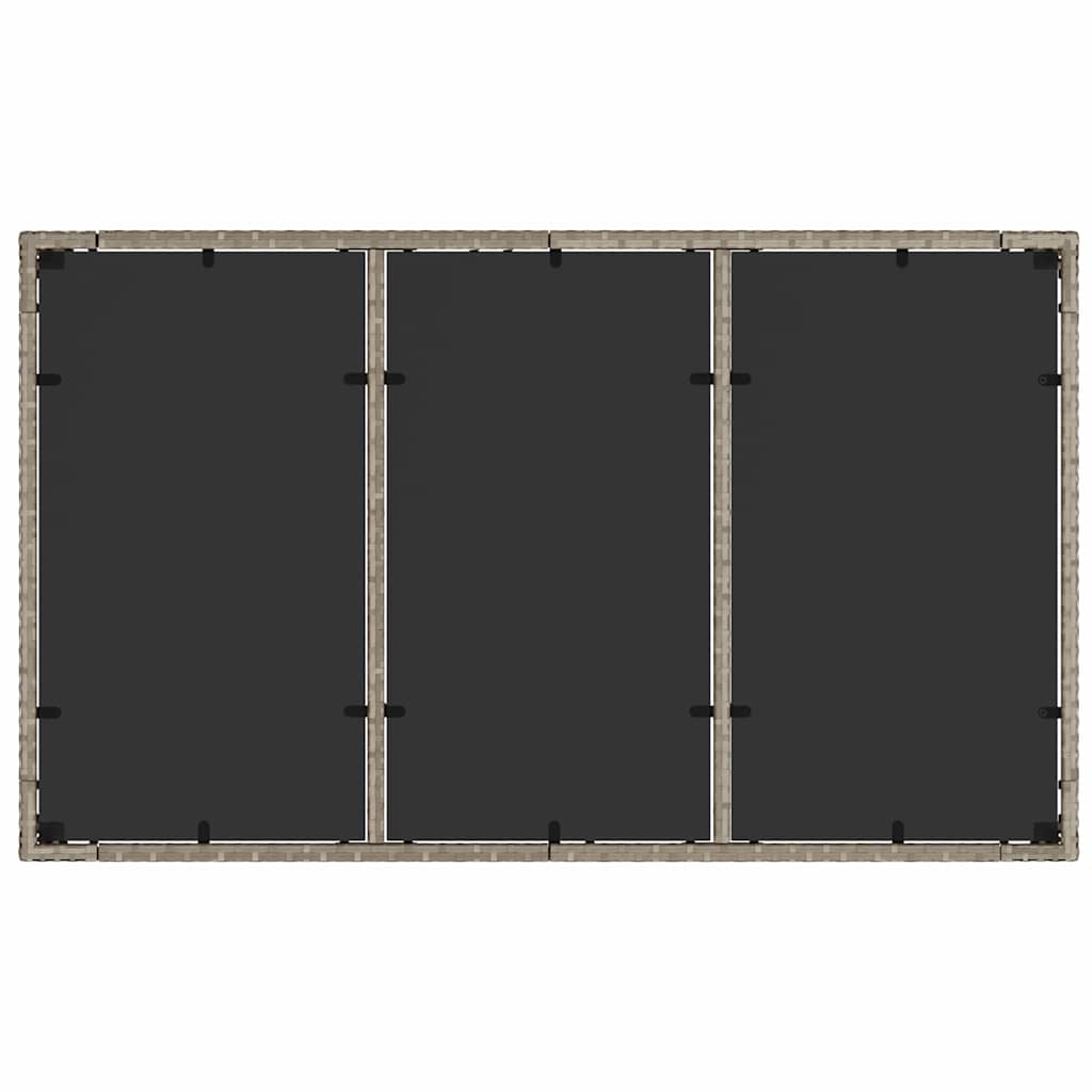 Set de masă pentru grădină 7 pcs Gri deschis poliratan GartenMobel Dekor