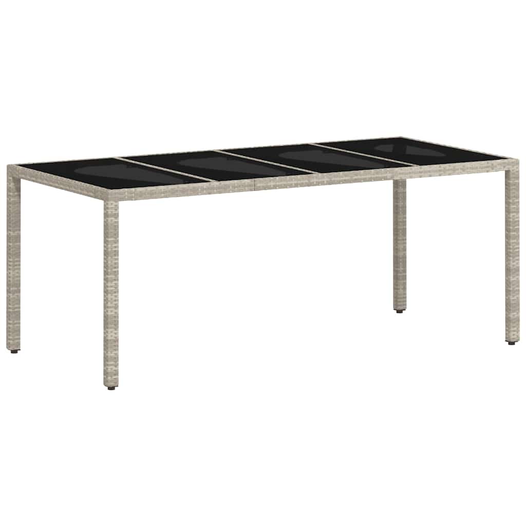 Set de masă pentru grădină 7 pcs Gri deschis poliratan GartenMobel Dekor