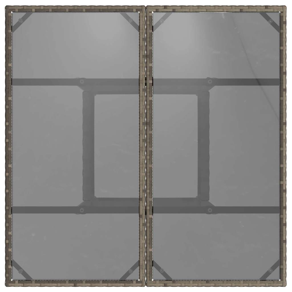 Set de masă pentru grădină 3 pcs Gri poliratan GartenMobel Dekor