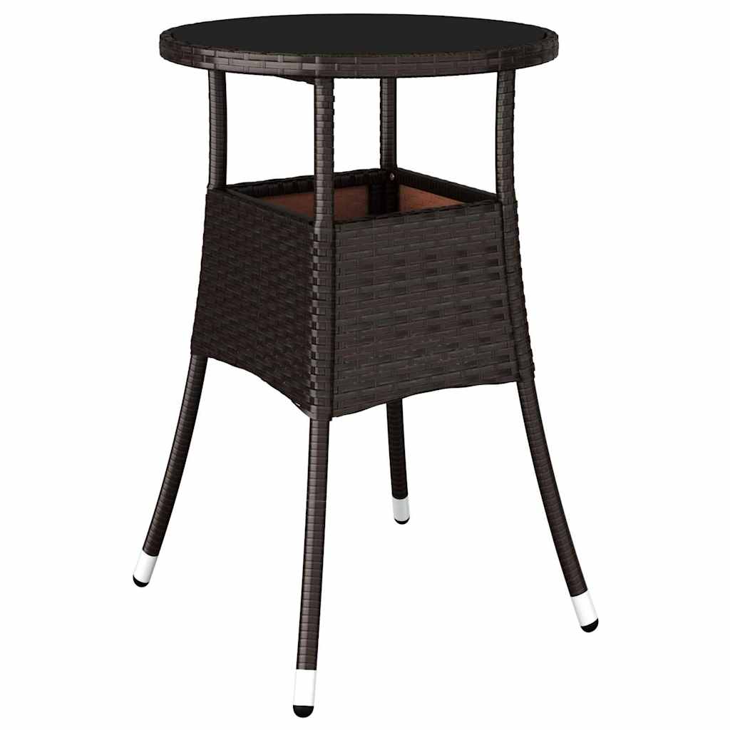 Set de masă pentru grădină 3 pcs Maro poliratan GartenMobel Dekor