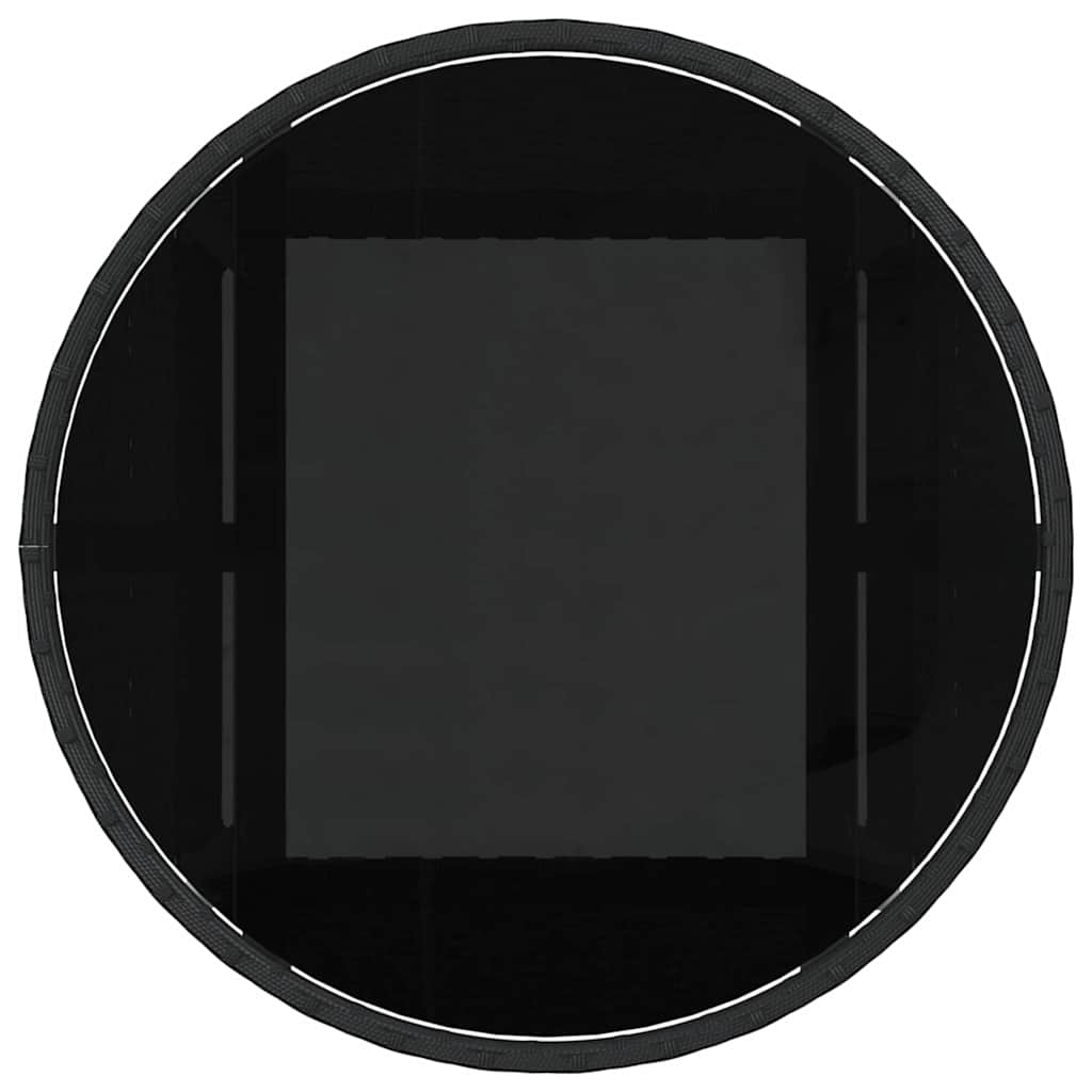 Set de masă pentru grădină 5 pcs Negru poliratan GartenMobel Dekor