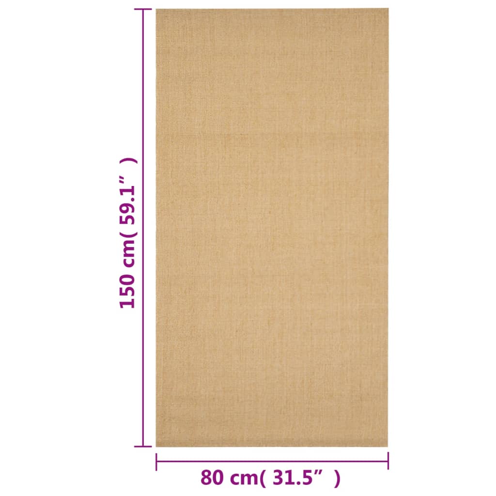 Covor din sisal, natural, 80x150 cm GartenMobel Dekor