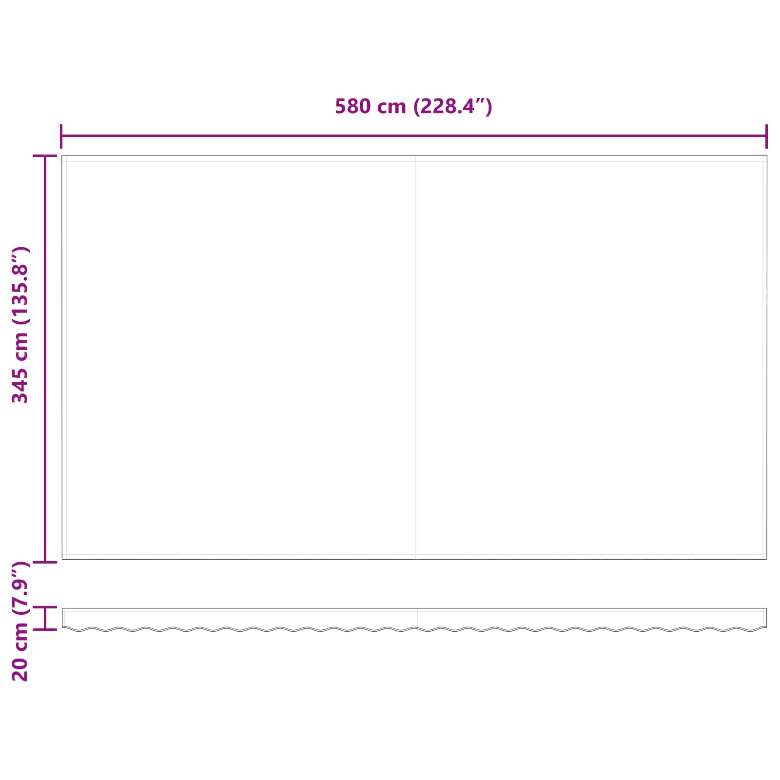 Cortina Retractabilă Manual Verde și galben 600 × 350 cm GartenMobel Dekor