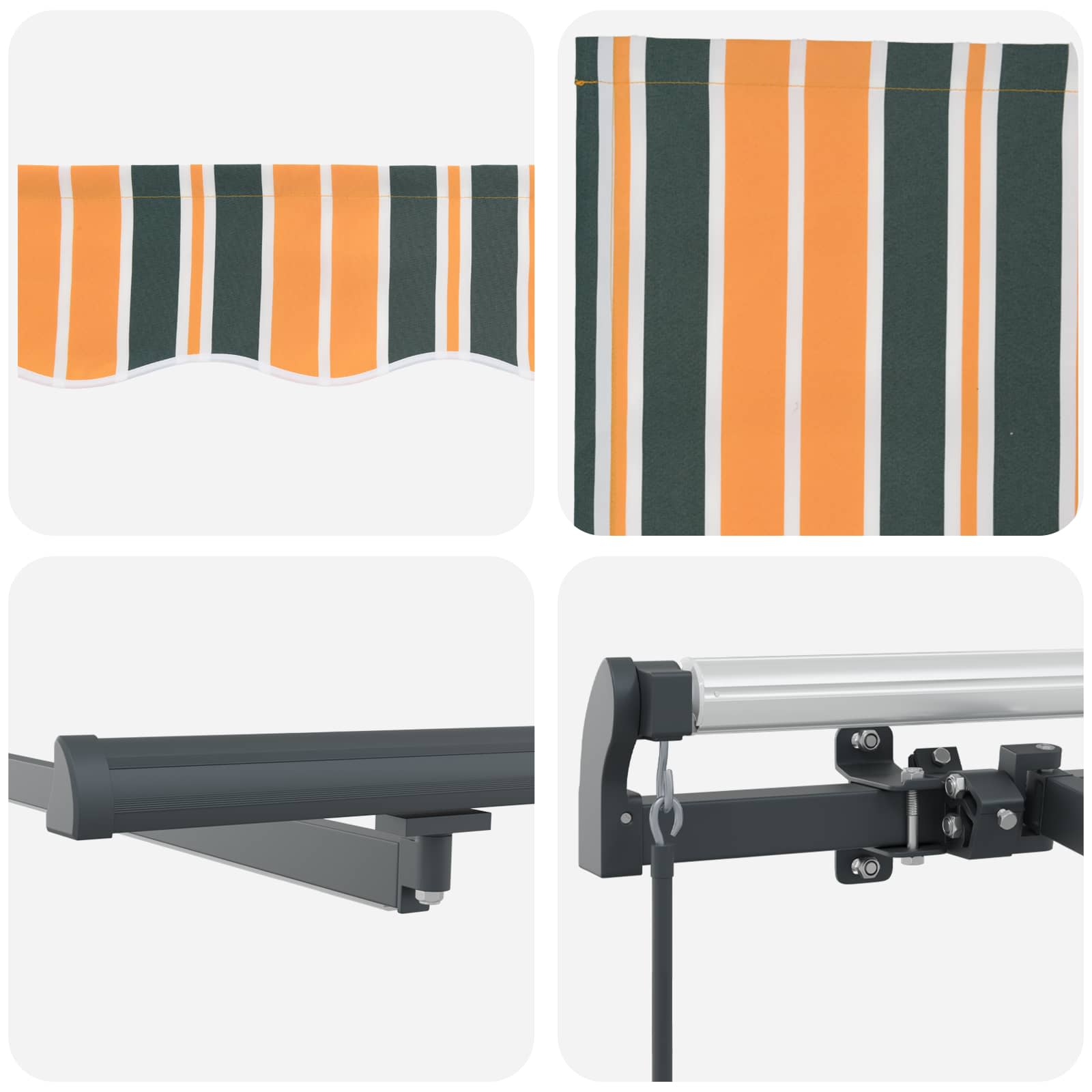 Cortina Retractabilă Verde și galben 600 ×350 cm țesătură GartenMobel Dekor