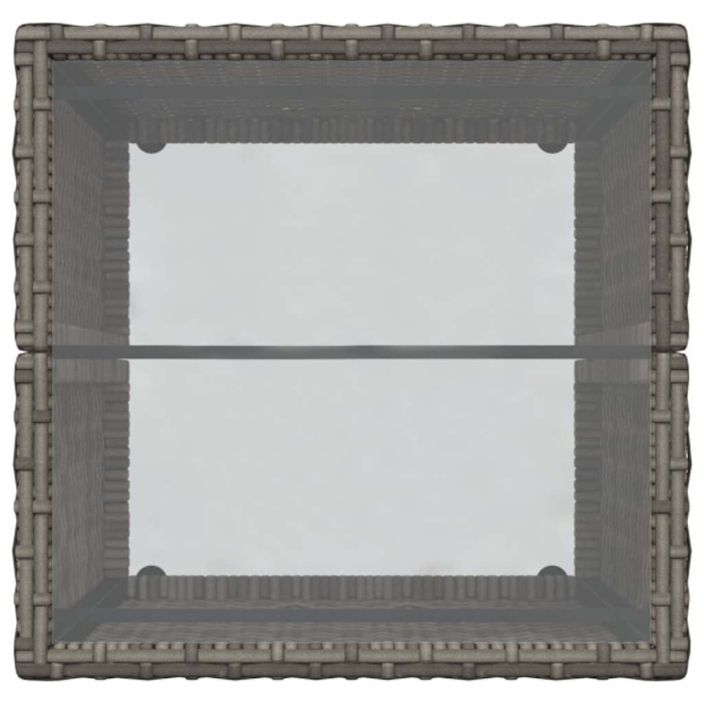 Set Bistro de Grădină 3 pcs Gri poliratan GartenMobel Dekor