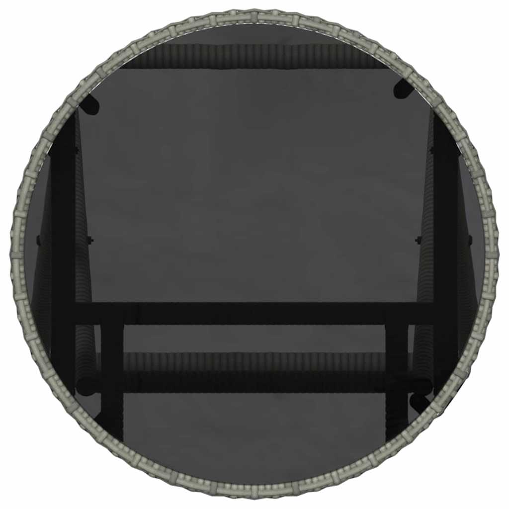 Set Bistro de Grădină 3 pcs Gri poliratan GartenMobel Dekor