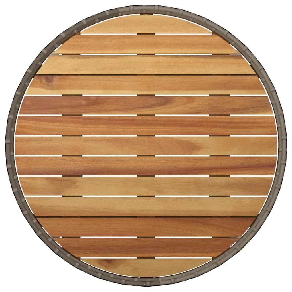 Set de masă pentru grădină 3 pcs Gri poliratan GartenMobel Dekor