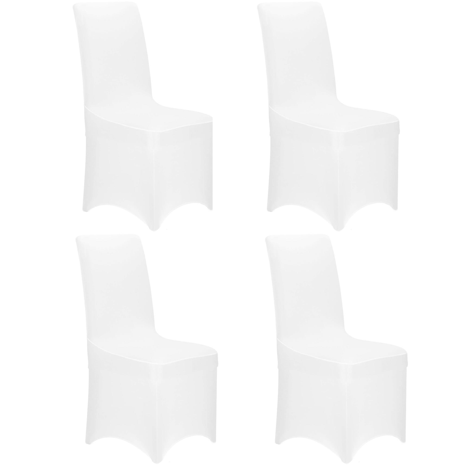 Set 4 huse elastice pentru scaune de evenimente, universale, albe