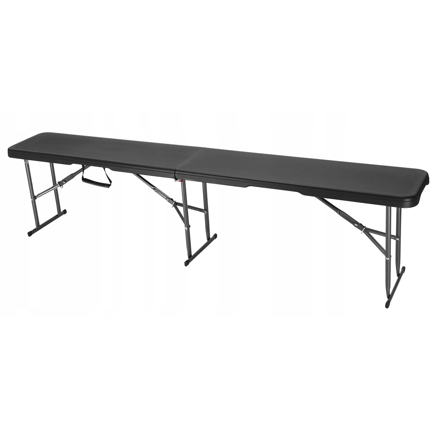 Banca pliabila pentru catering si gradina, HDPE, 180x28x43 cm, neagra
