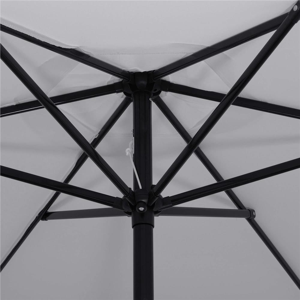 Umbrela de terasa si gradina gri, 260 cm, cu manivela si inclinare