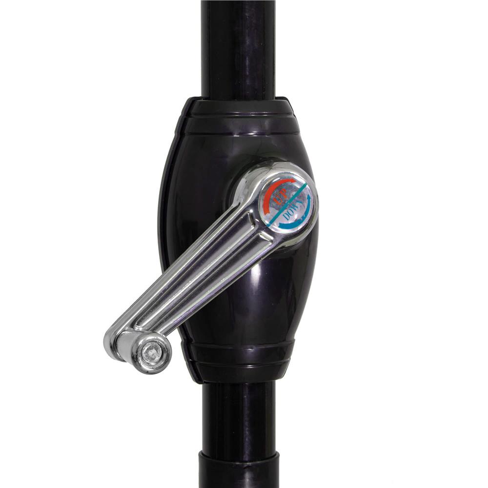 Umbrela de terasa si gradina gri, 260 cm, cu manivela si inclinare