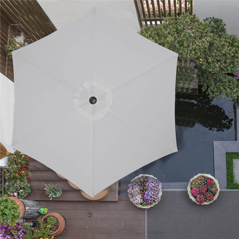 Umbrela de terasa si gradina gri, 260 cm, cu manivela si inclinare