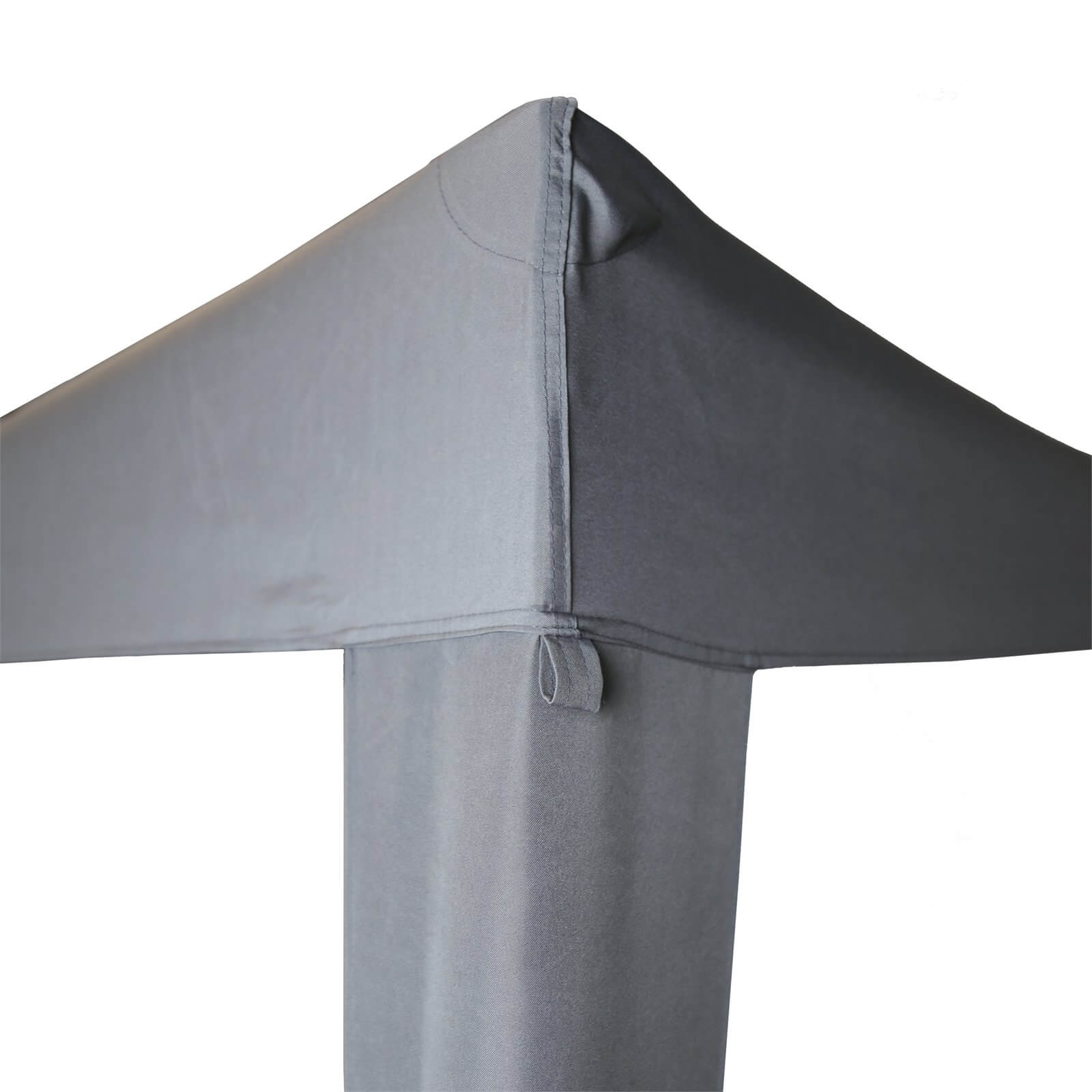 Cort pavilion de gradina pliabil pop-up 3x3 m, impermeabil, cu 4 pereti, gri