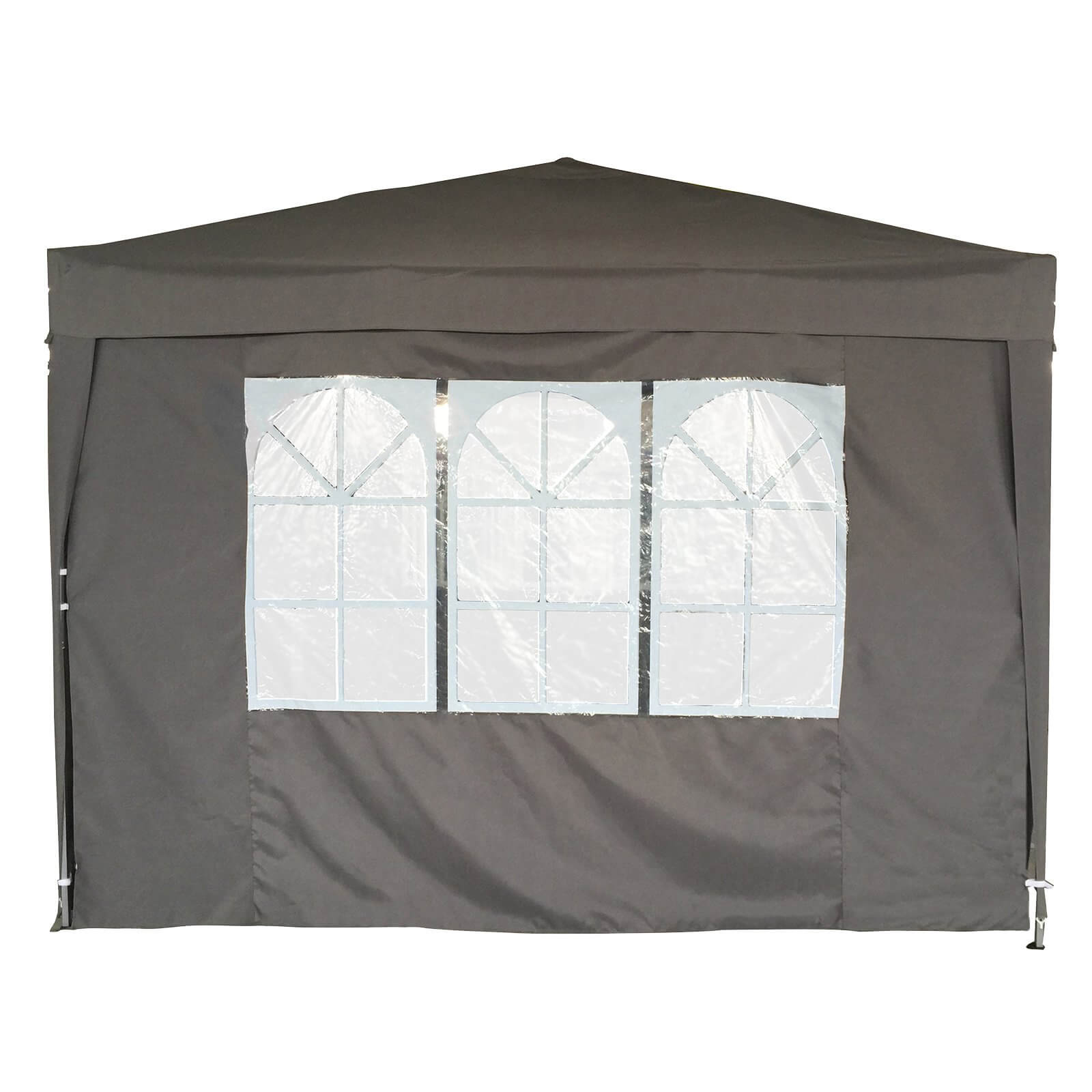 Cort pavilion de gradina pliabil pop-up 3x3 m, impermeabil, cu 4 pereti, gri
