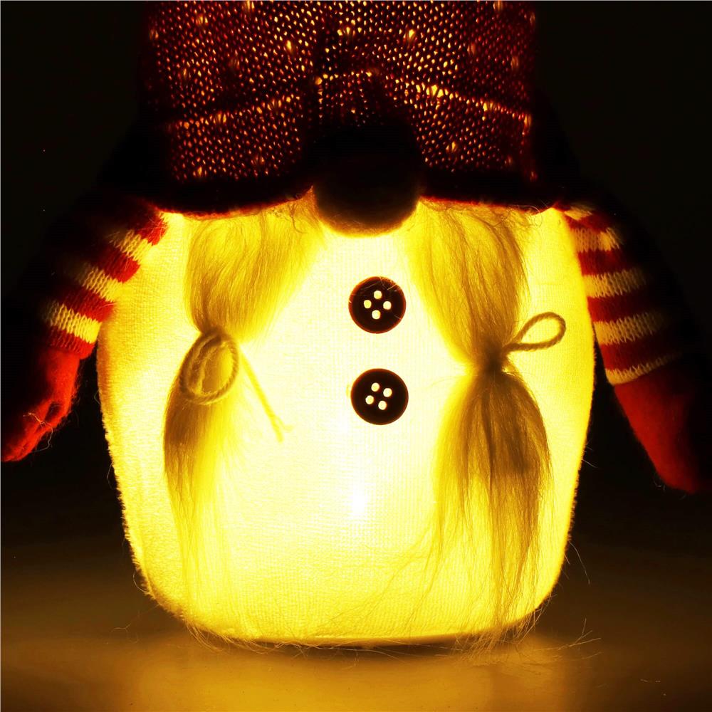 Figurina Craciun, Spiridus, cu iluminare LED, 33cm