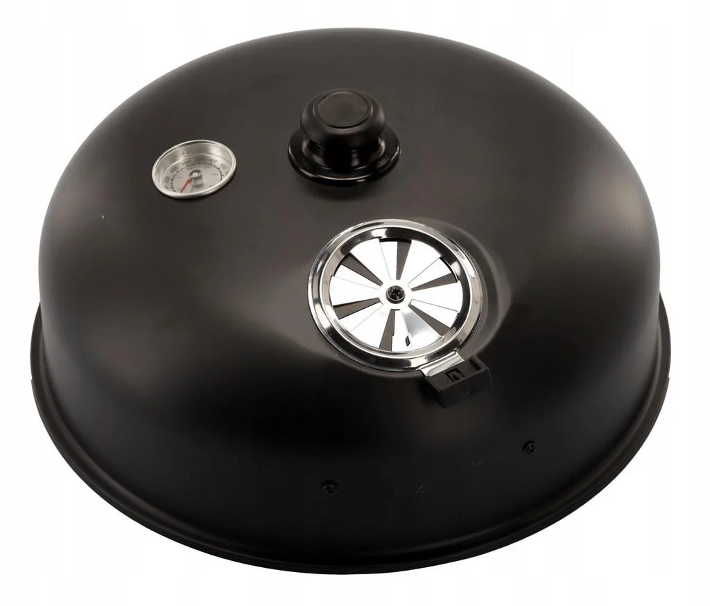 Gratar pe carbuni cu capac, termometru si 3 nivele, 80x44x38 cm