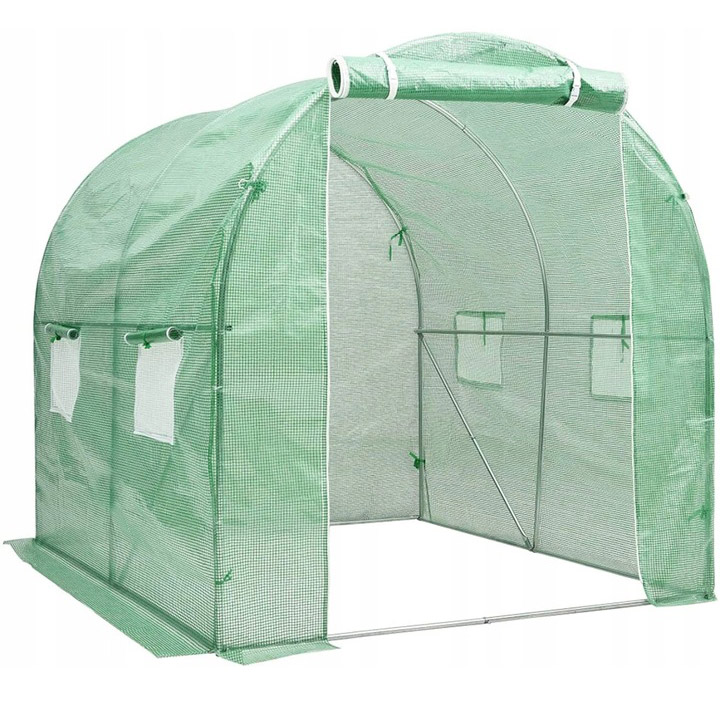 Sera de gradina tip tunel 2x2 m, cu cadru metalic galvanizat si folie UV4